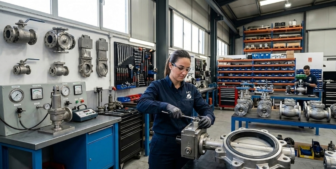 Mantenimiento de válvulas industriales